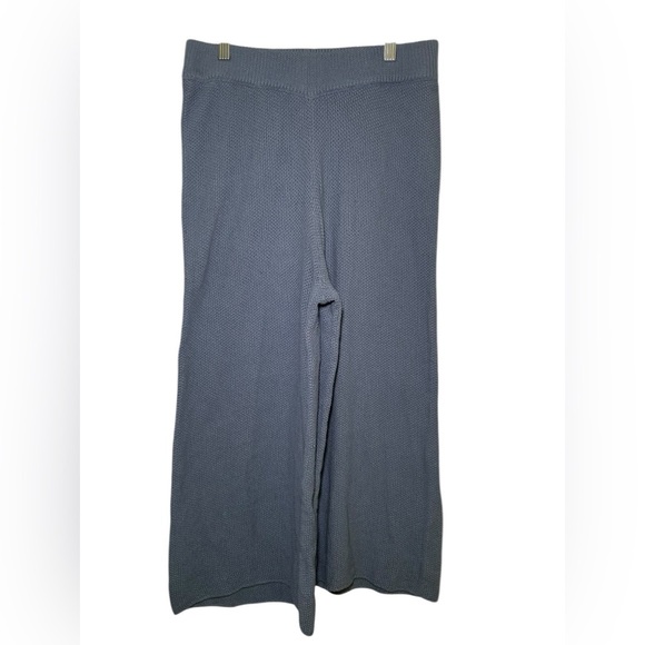 Sister Soul Blue Cotton Linen Blend Knit Vega Lounge Pants Size 2 - Picture 2 of 6